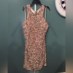 Sequin Embellished Sleeveless Dress